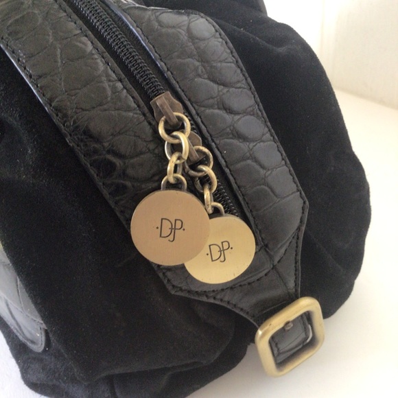 DONALD J. PLINER BLACK SUEDE SATCHEL - Picture 13 of 16